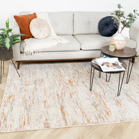 Hochflor Teppich - Blend Creme/Terra 
