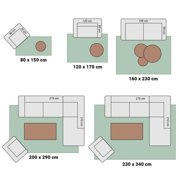 Hochflor Teppich - Blend Creme Terra - 7
