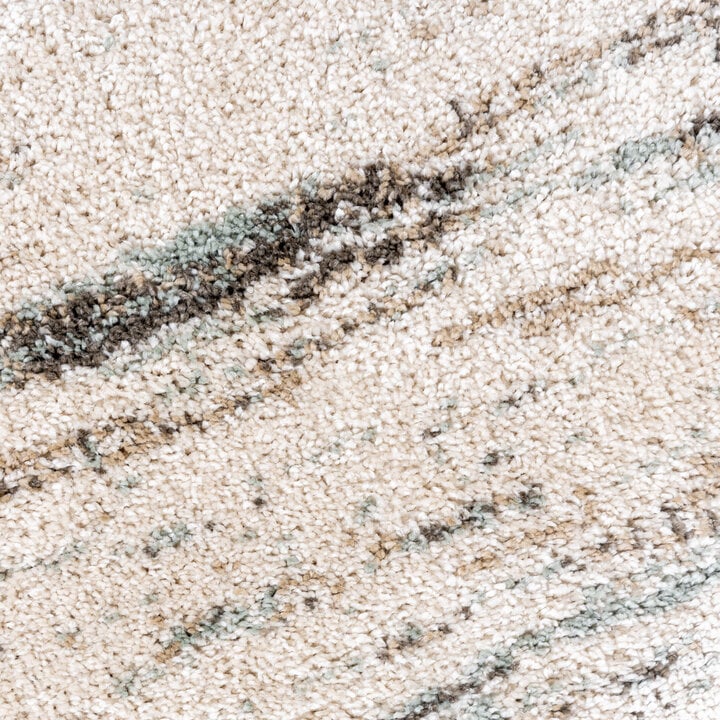 Hochflor Teppich - Blend Creme Blau - 3