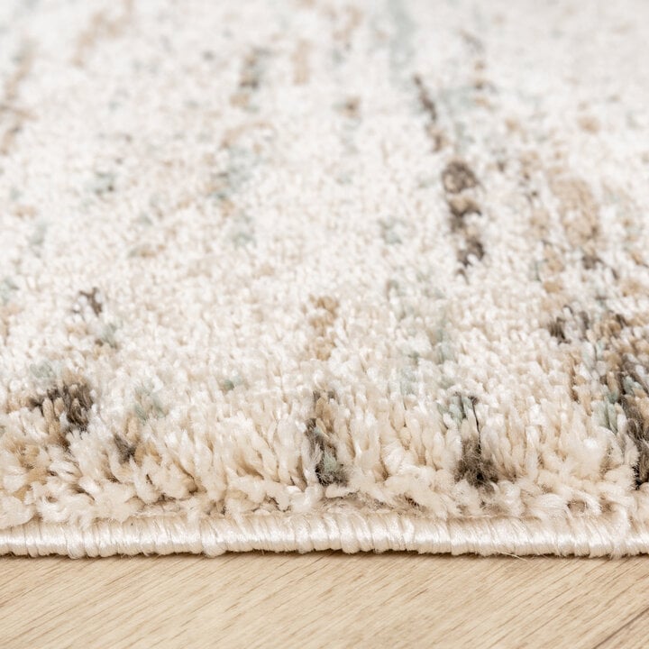 Hochflor Teppich - Blend Creme Blau - 6