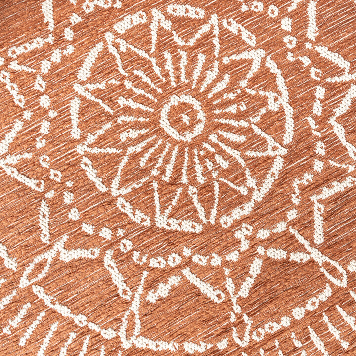 In- & Outdoor Teppich Rund - Porto Aztec Terracotta