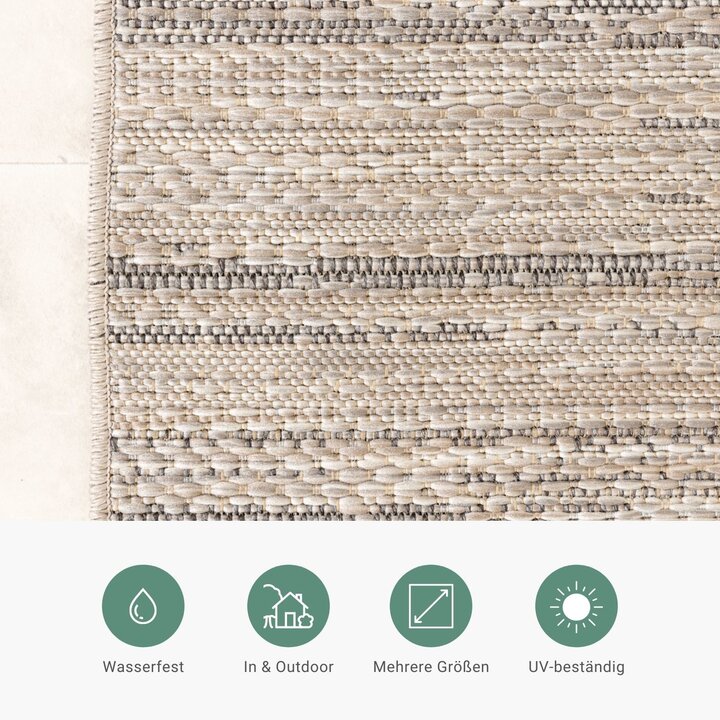 In- & Outdoor Teppich - Zanzi Melange Sand Beige - 3