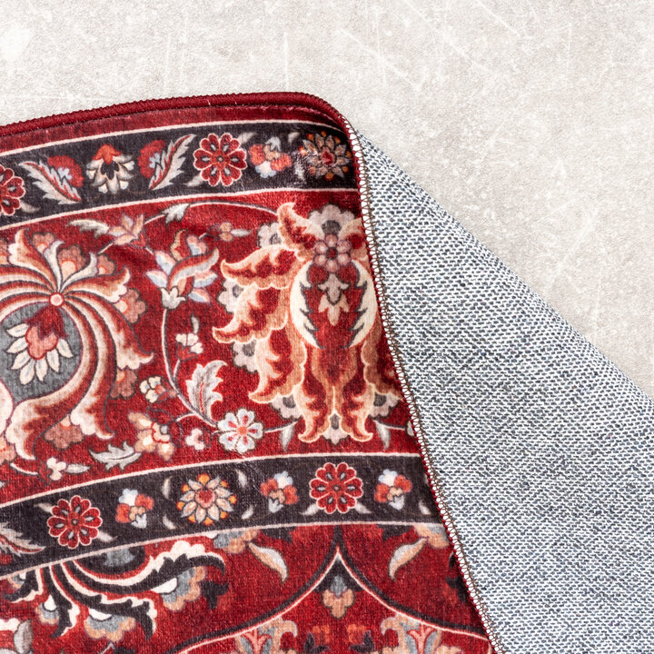 Teppich Vintage Rund - Imagine Medaillon Rot - 4