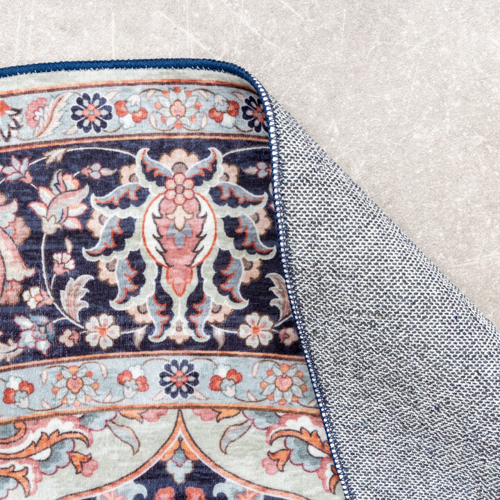 Teppich Vintage Rund - Imagine Medaillon Blau - 4