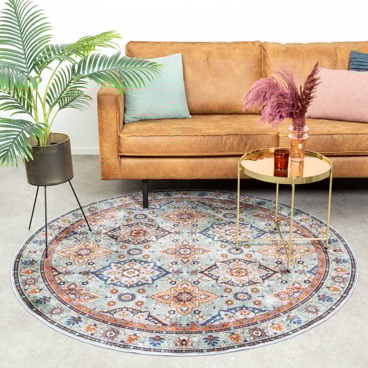 Teppich Vintage Rund - Imagine Oriental Grün - 5