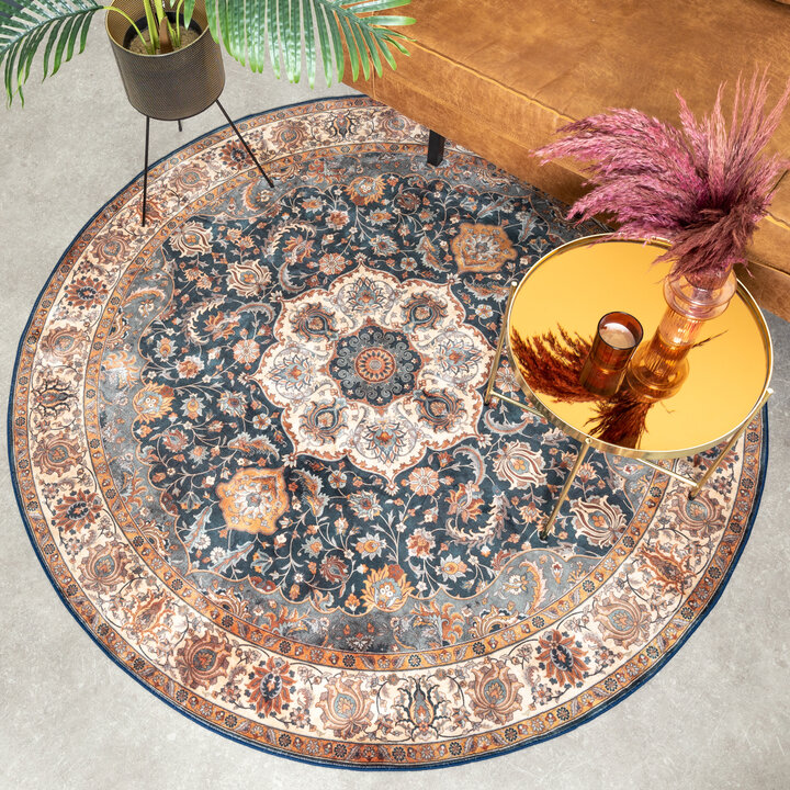 Teppich Vintage Rund - Imagine Medaillon Bunt