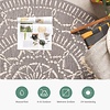 In- & Outdoor Teppich Rund - Porto Aztec Hellgrau 