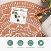 In- & Outdoor Teppich Rund - Porto Aztec Terracotta 