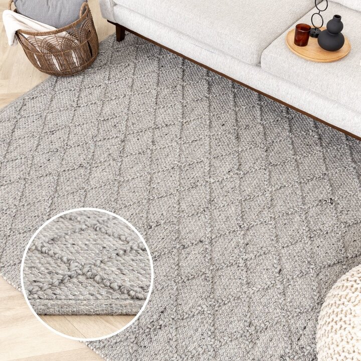 Wollteppich - Knit Grau - 8