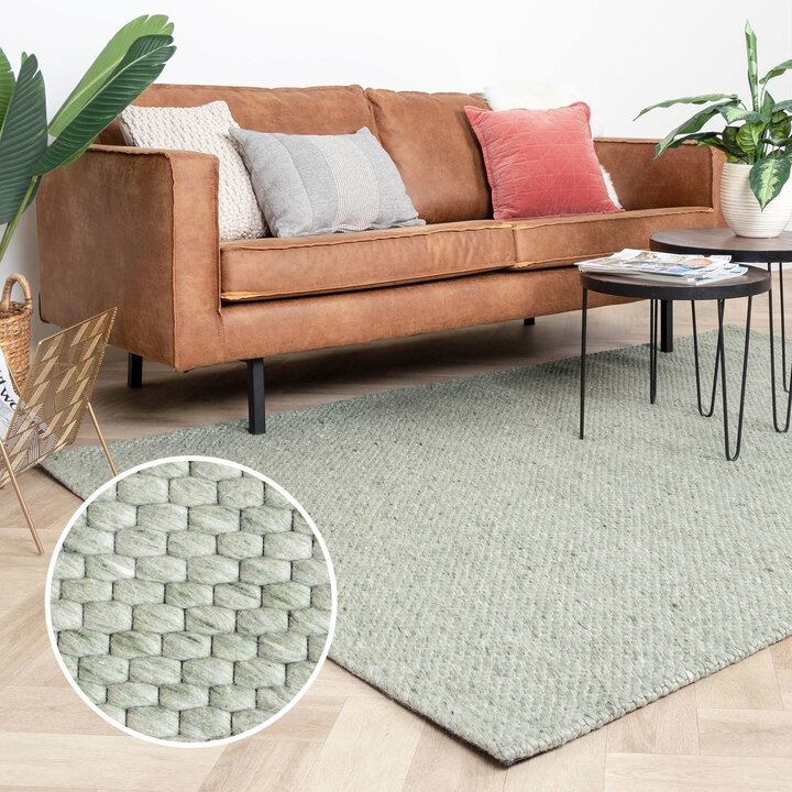 Wollteppich - Melange Mint - 8