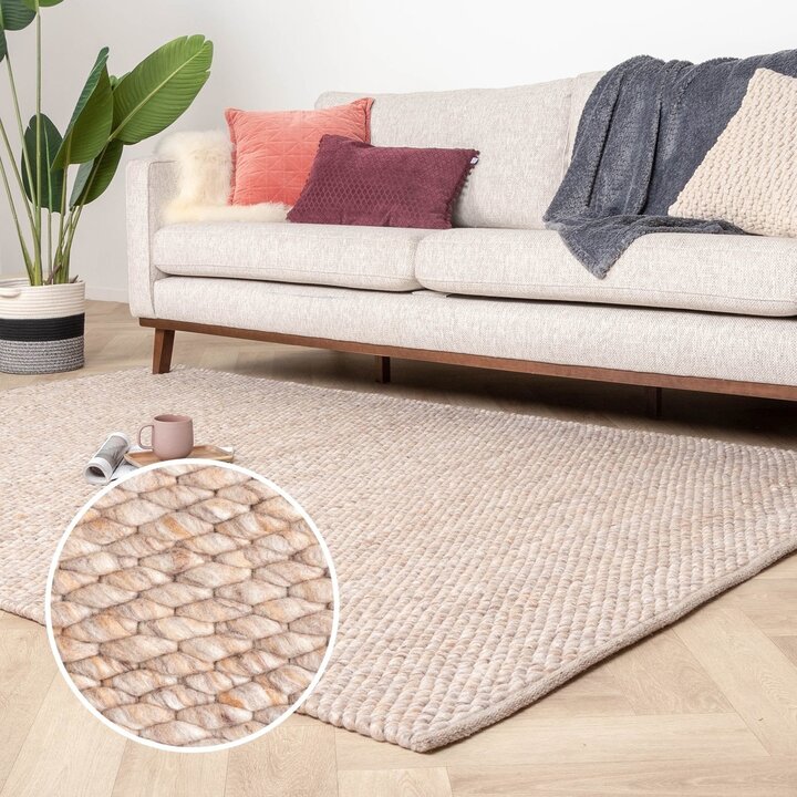 Wollteppich - Brilliant Beige Sand - 8