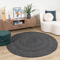 Wollteppich Rund - Wise Anthrazit 614 
