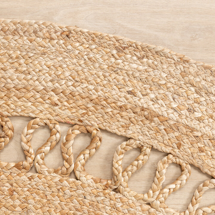 Jute Teppich Rund - Fair Rotan Natur - 5