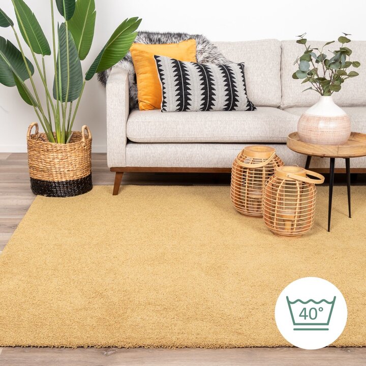 Waschbarer Teppich - Clean Ockergelb - 7