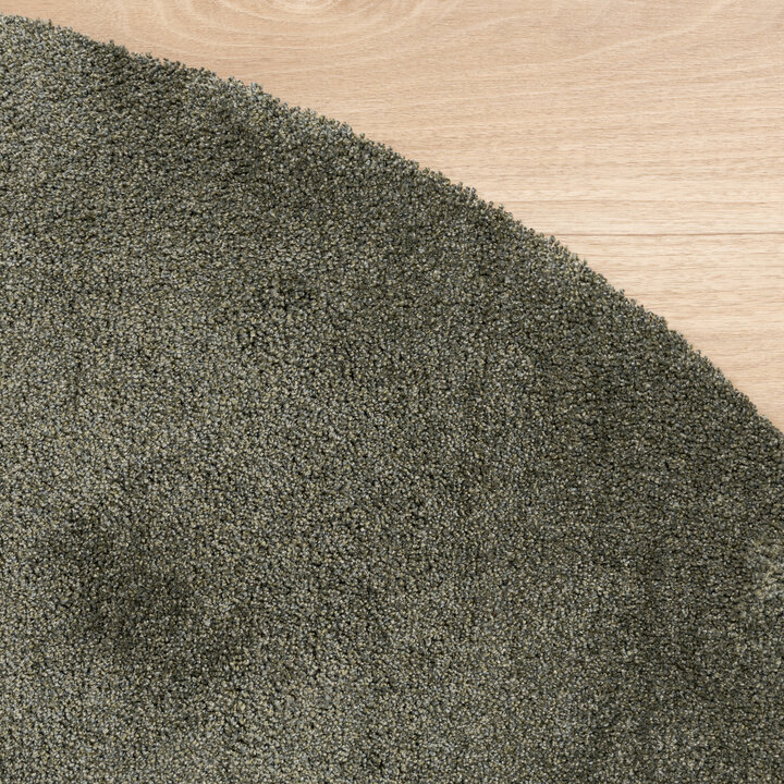 Waschbarer Teppich Rund - Clean Grün - 5