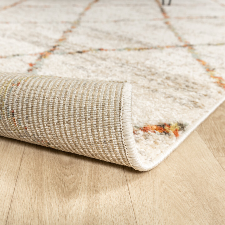 Hochflor Teppich - Blend Lines Creme Bunt - 6