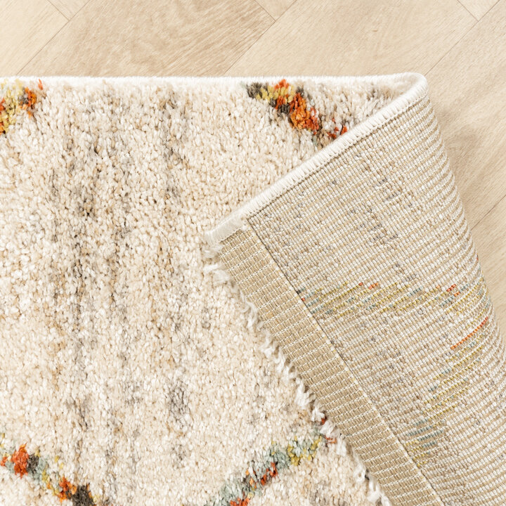 Hochflor Teppich - Blend Lines Creme Bunt - 5