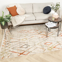 Hochflor Teppich - Blend Diamond Creme/Bunt 