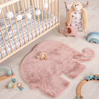Kinderteppich - Huggy Elefant Rosa 