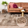 Hochflor Teppich - Glazy Taupe Braun