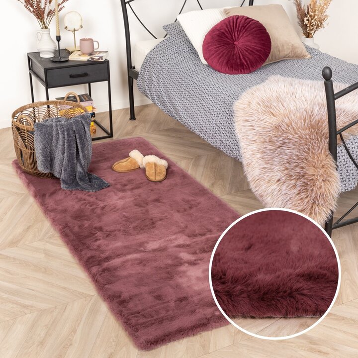 Hochflor Läufer - Comfy Supreme Dunkelrosa - 5