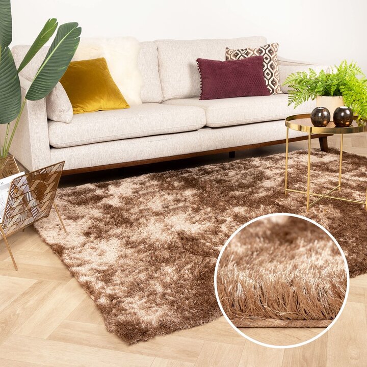Hochflor Teppich - Glorious Taupe - 8