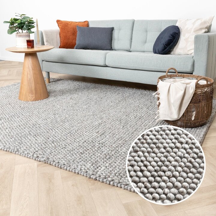 Wollteppich - Luminous Grau Meliert - 8