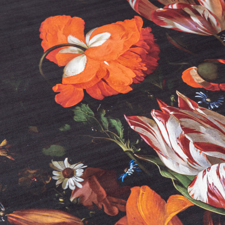 Teppich Floral - Florine Schwarz Orange - 5