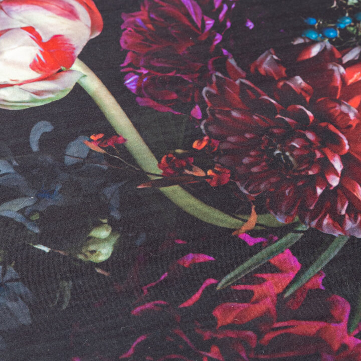 Teppich Floral - Florine Schwarz Rosa - 5