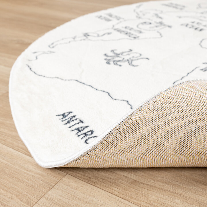 Kinderteppich Rund - Globe Creme - 4