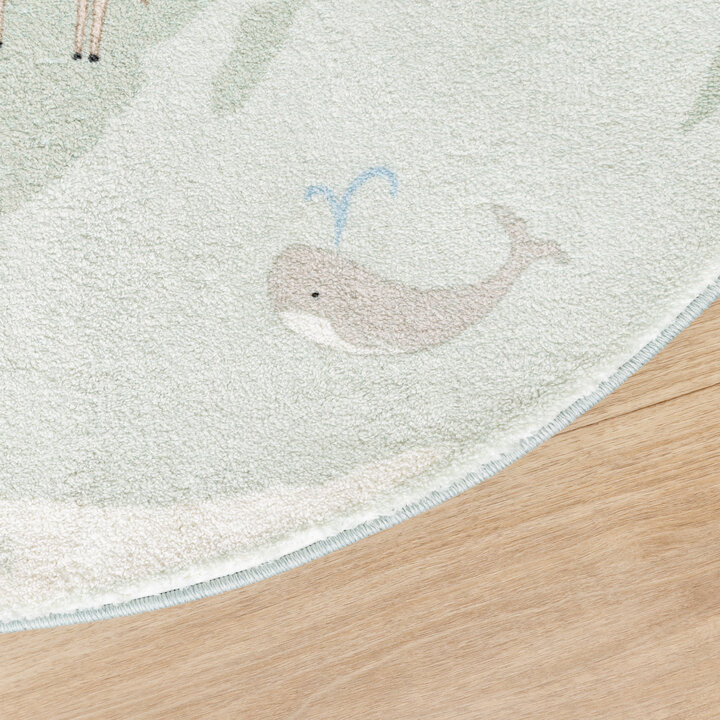 Kinderteppich Rund - Globe Mint - 3