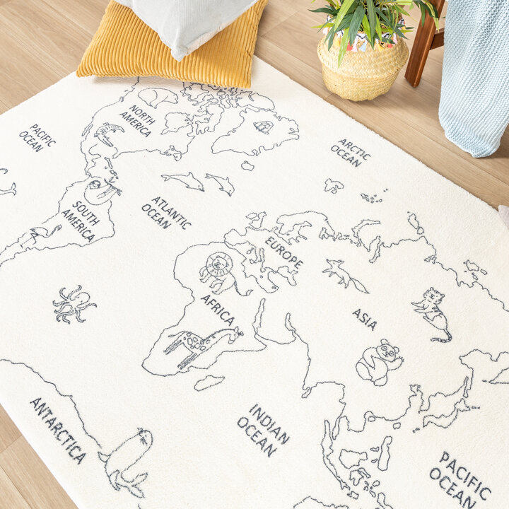 Kinderteppich - Globe Creme - 2