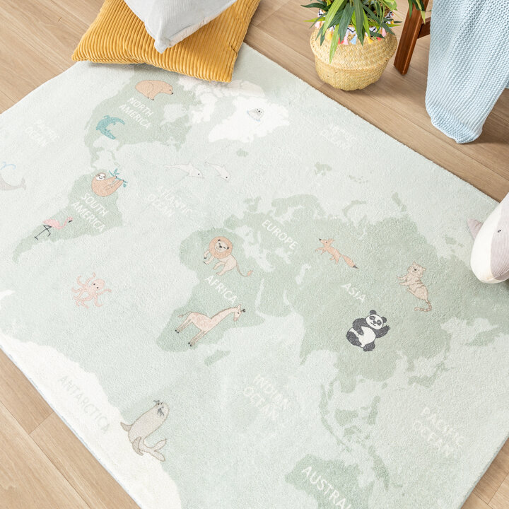 Kinderteppich - Globe Mint - 2