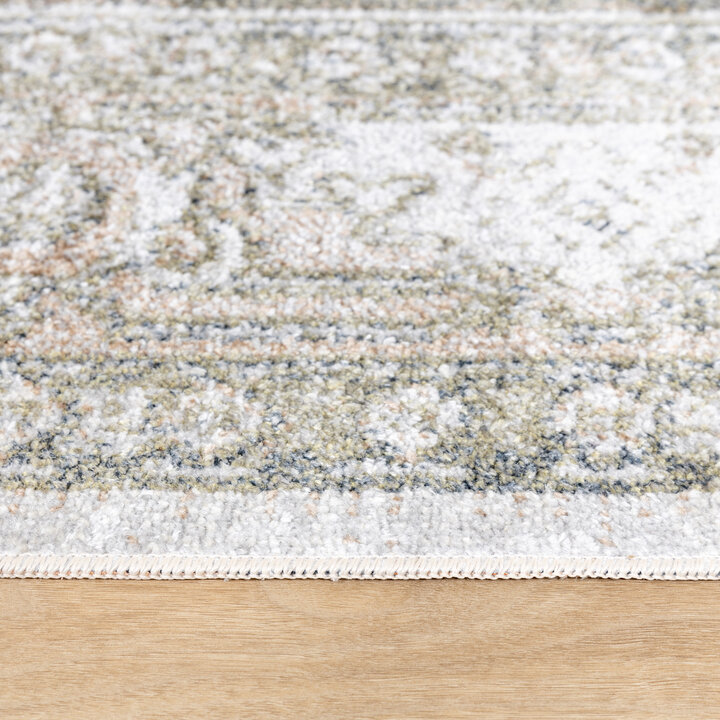 Waschbarer Teppich - Nova Aztec Olivgrün - 3