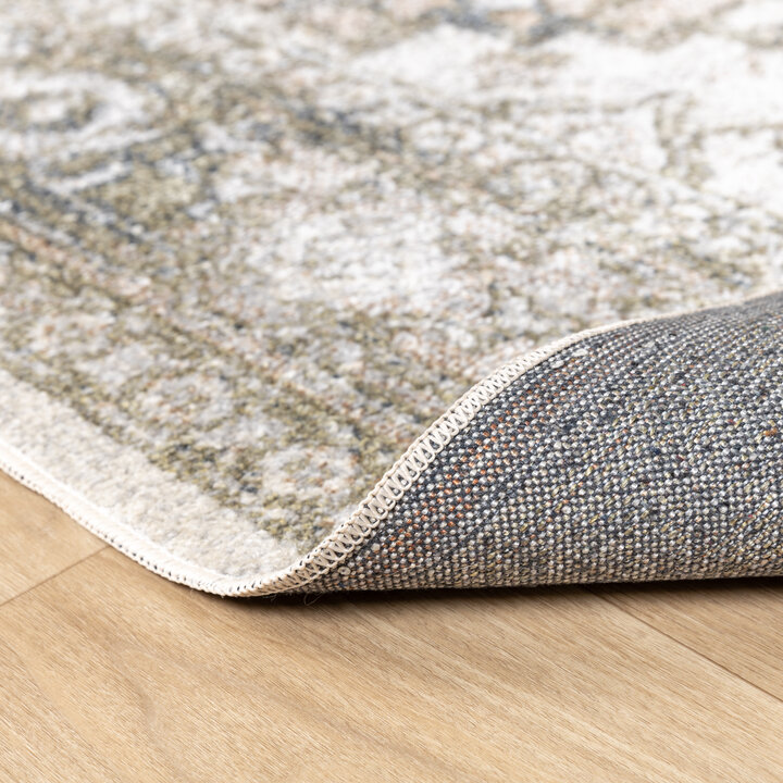 Waschbarer Teppich - Nova Aztec Olivgrün - 5
