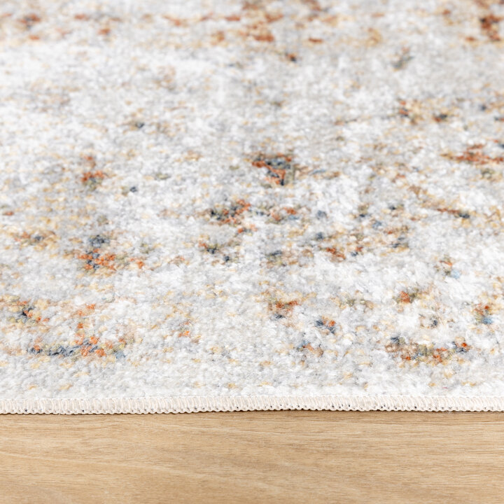 Waschbarer Teppich - Nova Medaillon Hellgrau - 3