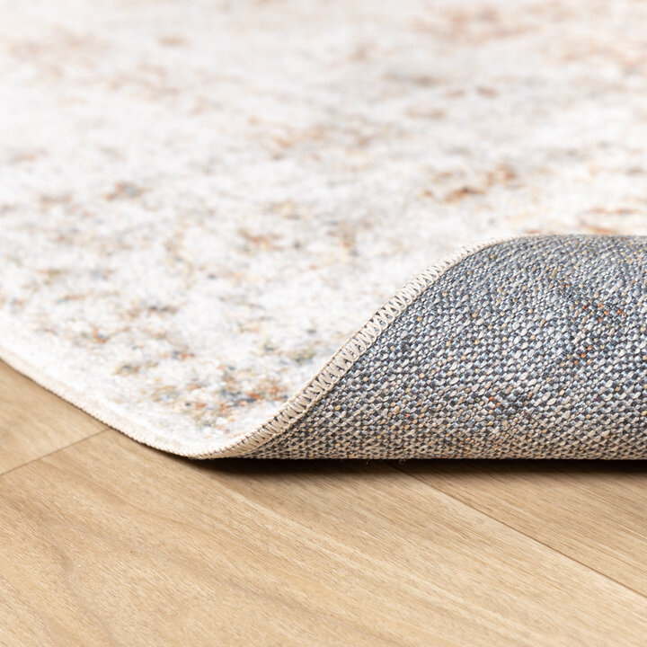 Waschbarer Teppich - Nova Medaillon Hellgrau - 5