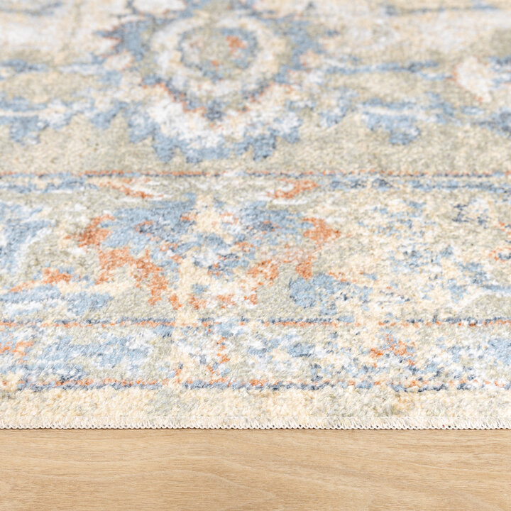 Waschbarer Teppich - Nova Medaillon Grün - 3