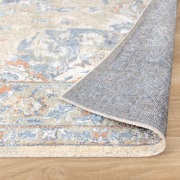 Waschbarer Teppich - Nova Medaillon Grün - 6
