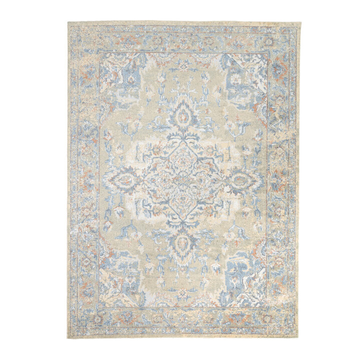 Waschbarer Teppich - Nova Medaillon Grün - 1