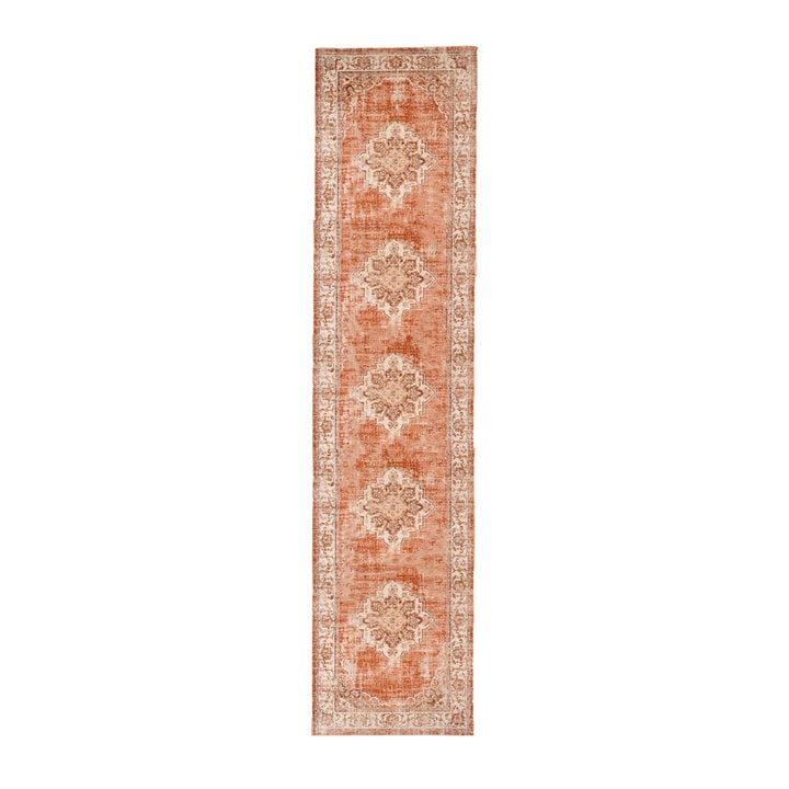 Vintage Läufer - Spring Medaillon Terracotta Creme - 1