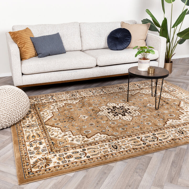 Perserteppich - Rezah Orientalisch Beige Cognac