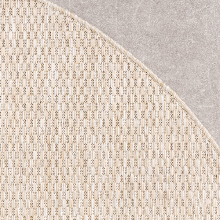 In- & Outdoor Teppich Rund - Costa Beige - 4