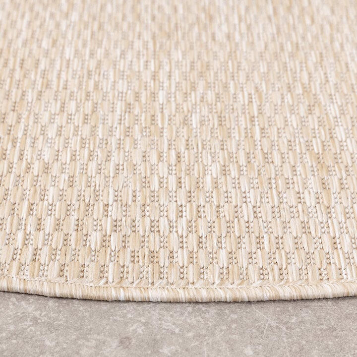 In- & Outdoor Teppich Rund - Costa Beige - 5