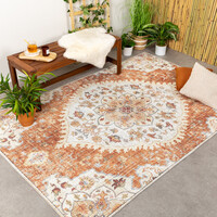 Vintage Gartenteppich - Santo Mandala Terracotta