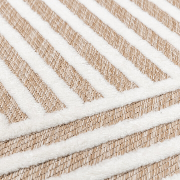 Teppich Modern - Nori Lines Weiß Taupe - 5