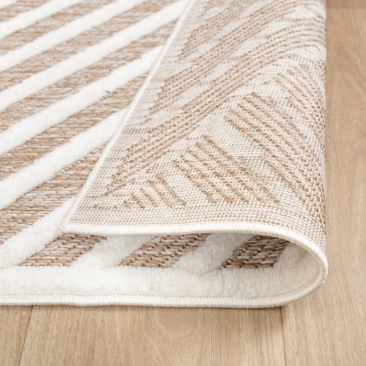 Teppich Modern - Nori Lines Weiß Taupe - 6