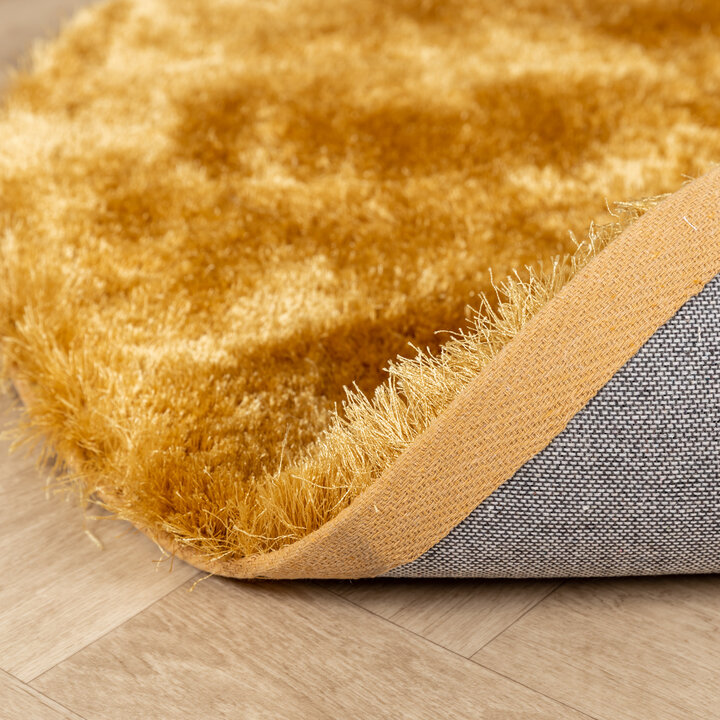 Hochflor Teppich Rund - Glorious Gold Gelb - 4