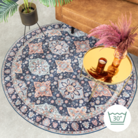 Teppich Vintage Rund - Imagine Oriental Blau 