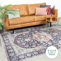Teppich Vintage - Imagine Medaillon Blau 